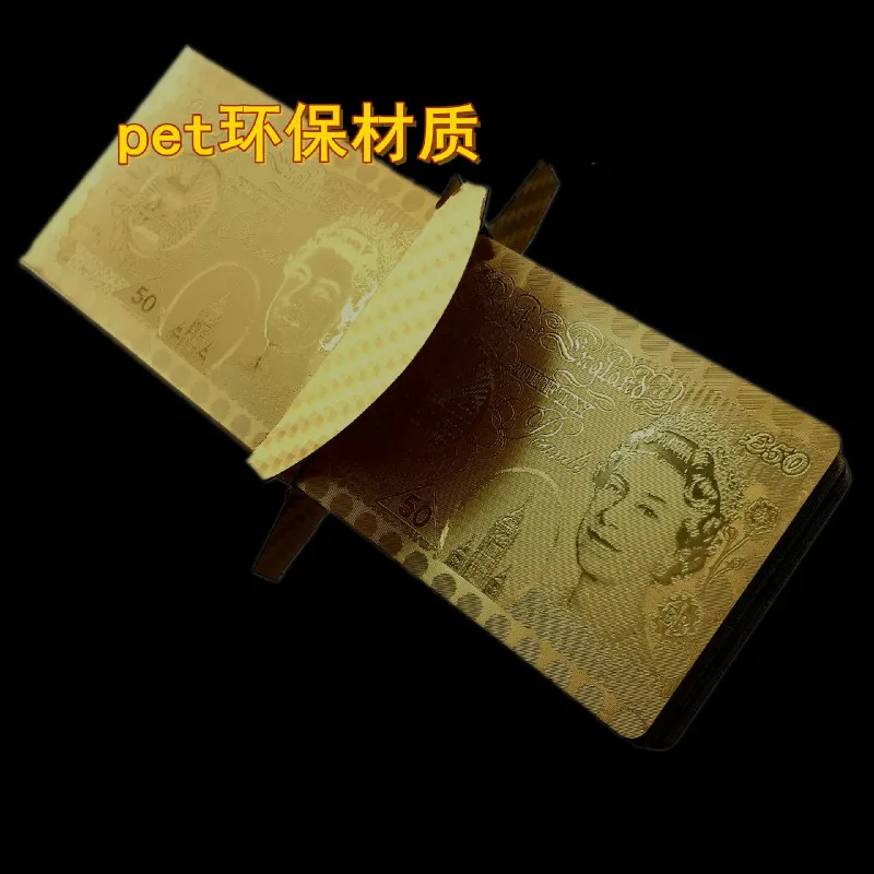 

New hot gold foil pound poker Tu Hao gold waterproof plastic Playing Cards