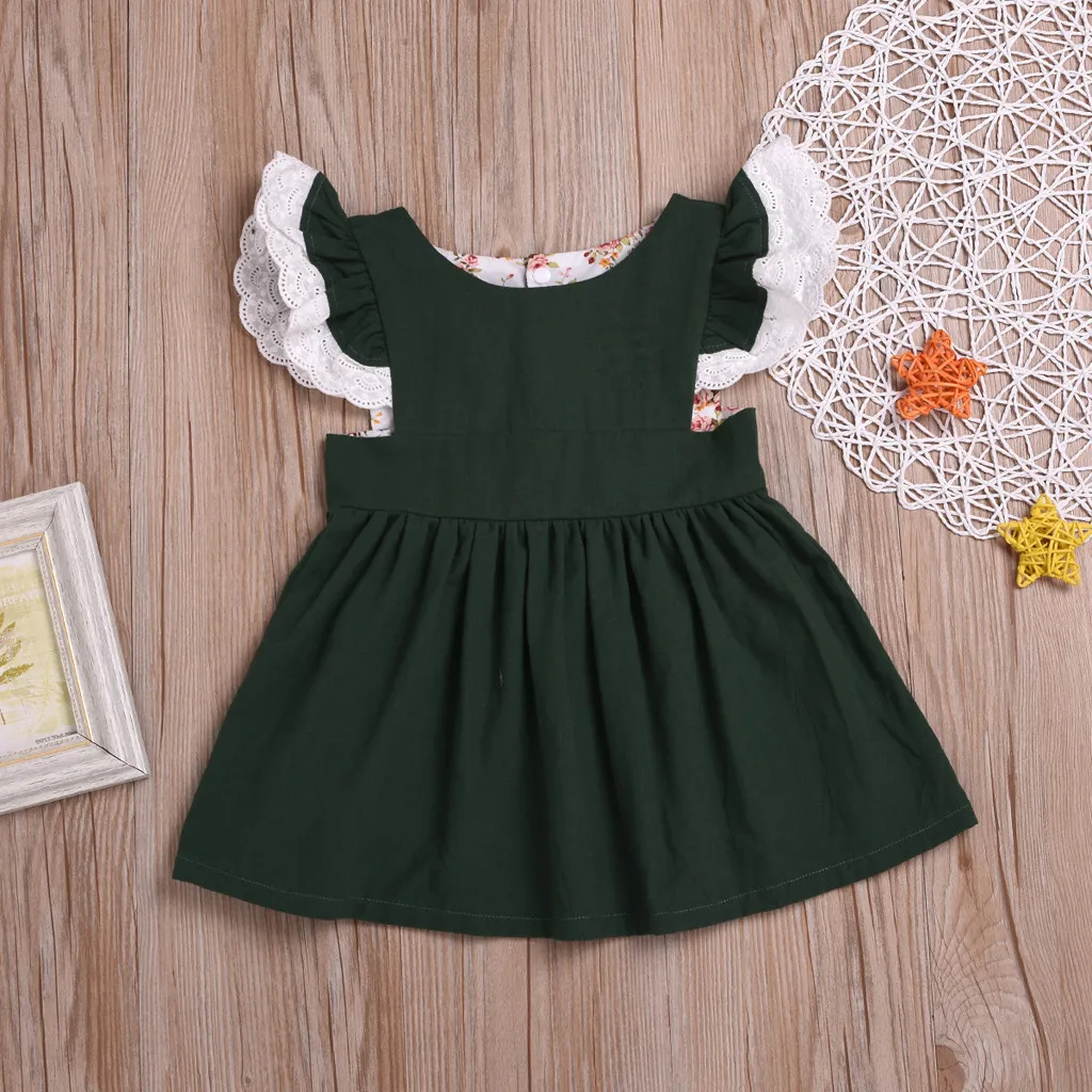 Однотонные зеленые сарафаны принцессы с открытой спиной и ремешком для