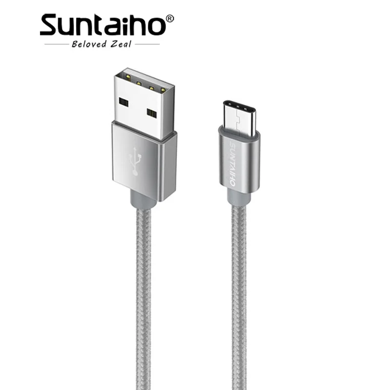 Suntaiho usb type-C кабель 3A Быстрая зарядка type-C USB кабель для samsung S10 S9 S8 Note 9 8 huawei Xiaomi mi 9 USB C шнур для передачи данных - Цвет: Gary