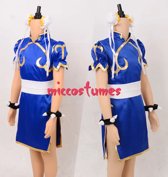 Chun Li/детский голубой костюм для косплея, Cheongsam, вечерние платья на Хэллоуин для девочек, наряд на Хэллоуин