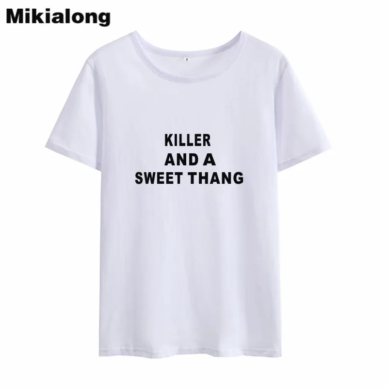 Милая женская хлопковая футболка с коротким рукавом и круглым вырезом|t-shirt