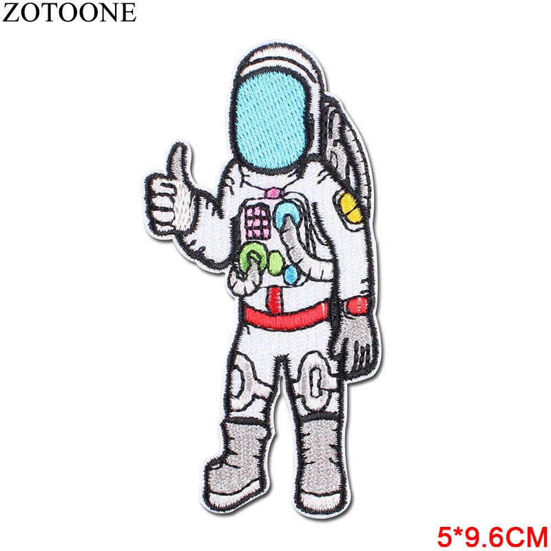 1 шт. радужные Цветочные Патчи ZOTOONE с единорогом астронавтом утюгом нашивки для