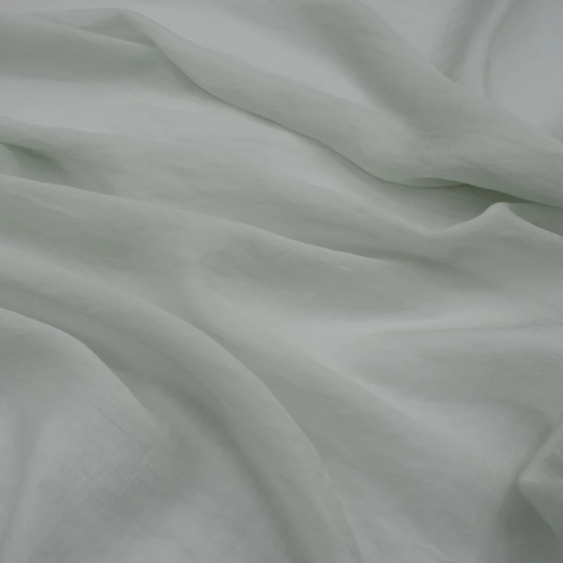 

2019 pea green thin linen silk fabric for dress bazin riche getzner telas por metro tissu tissus au metre tela material tecido