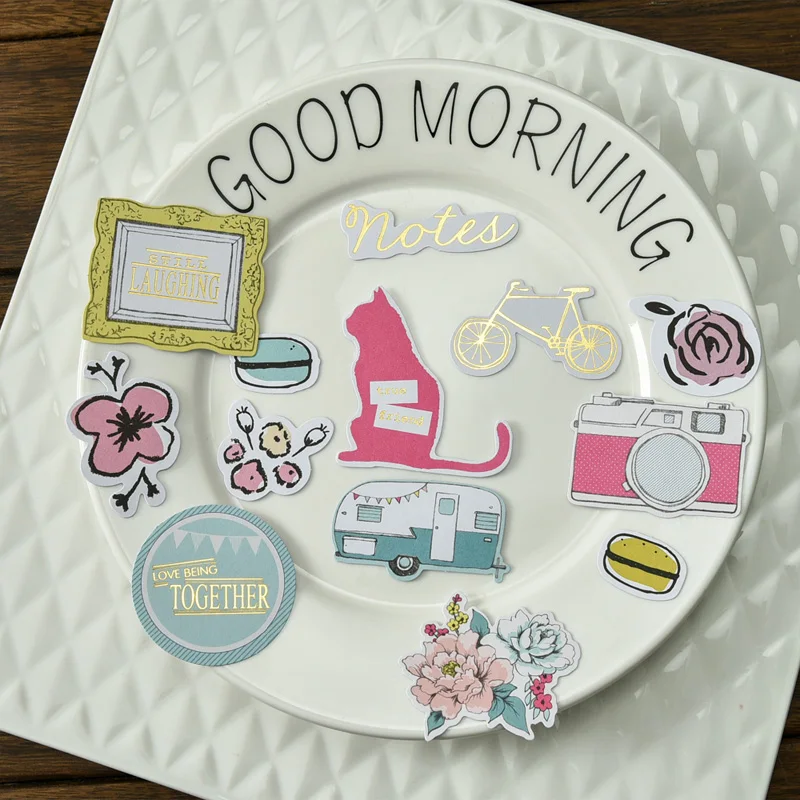 KSCRAFT 40pc дорожный рекордер кардшток высечки для скрапбукинга счастливый