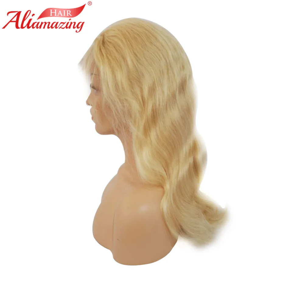 Али Потрясающие волосы светлый кружевной передний парик 613 объемная волна 250%