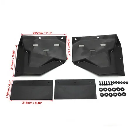 Для polaris RZR XP & 4 1000 2014 2016 черные передние щитки от грязи/передняя защита грязи|front mud