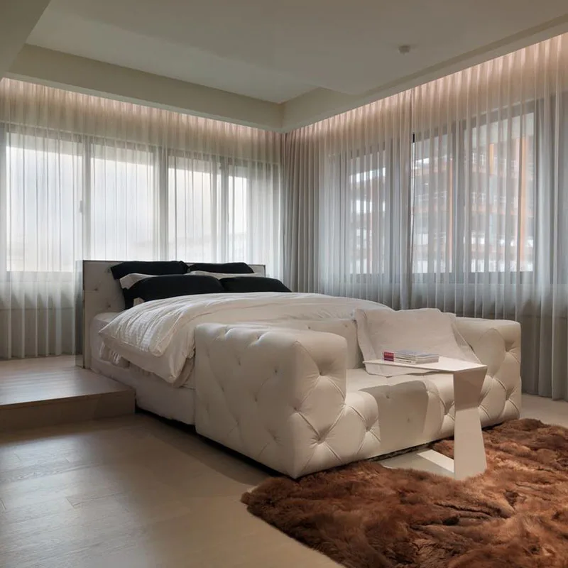 Однотонные льняные прозрачные Фотошторы из искусственной вуали домашняя