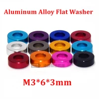 50pcs m363mm aluminum flat washer for rc model part aluminum countersunk gasket washer meson anodized colorful