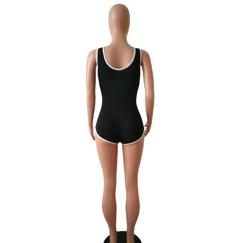 

Wantmove 2019 new summer Europen and American women jumpsuit shorts sexy solid color sleeveless club jumpsuit shorts WM592