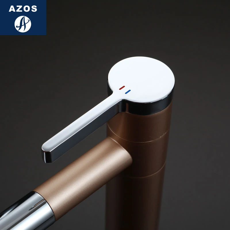 Azos под прилавком смеситель для умывальника мягкий умывальник латунный Белый