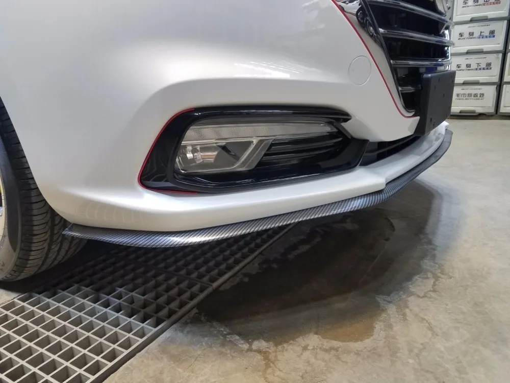 Автомобильный бампер для защиты автомобиля универсальный Передний выступ Спойлеры 2,5 м/8,2 футов 50 мм в ширину углеродное волокно резиновая внешняя полоса автомобиля боковые юбки