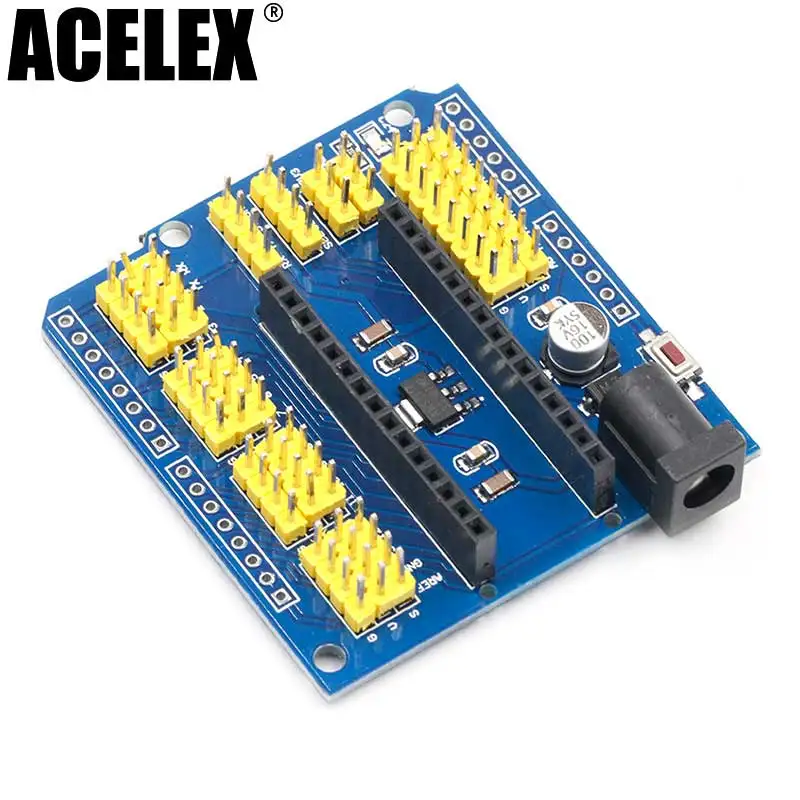 Blue NANO I/O IO датчик расширения щит модуль для Arduino UNO R3 Nano V3.0 3,0 контроллер совместимая плата IEC PWM интерфейс 3,3 В - Цвет: Blue