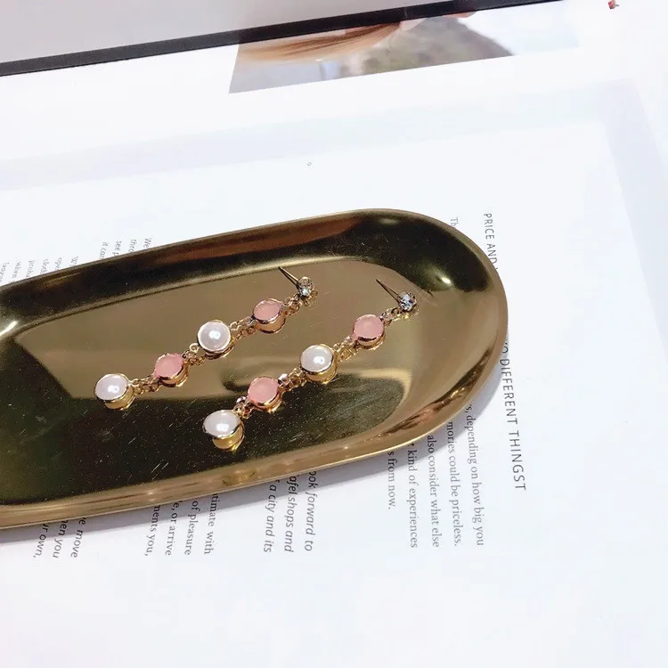 Жемчужные длинные серьги кисточки 925 Серебряный столб гипоаллергенный fadeless