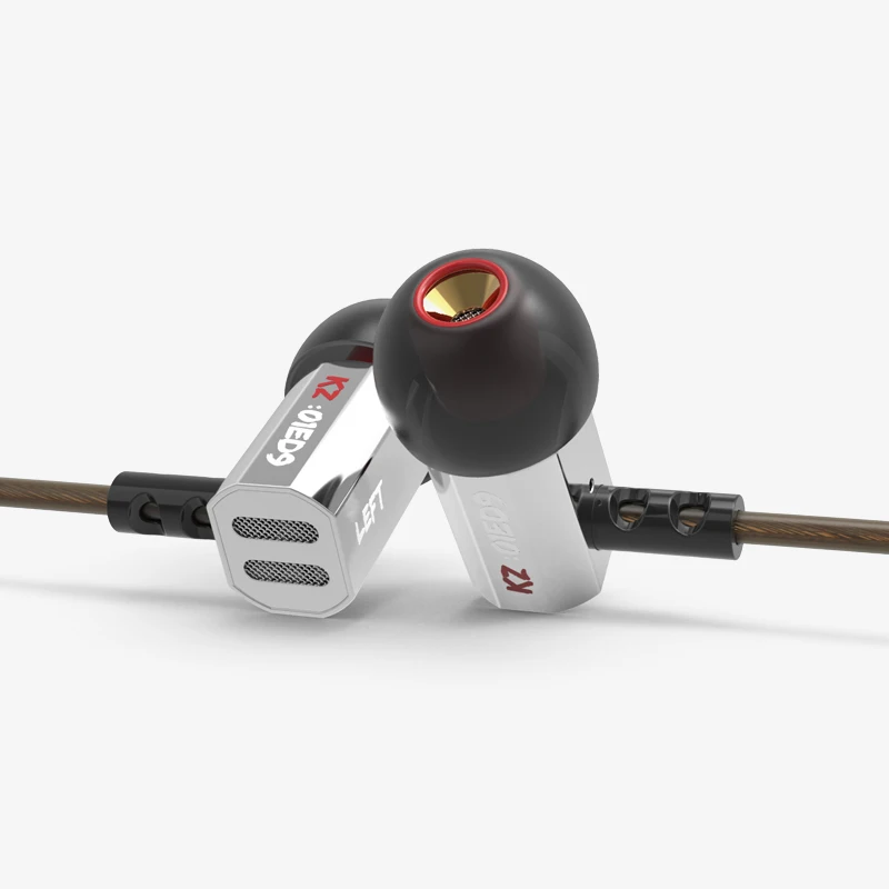 Плотным верхним ворсом KZ ED9 3 5 мм в ухо наушники тяжелый бас HIFI DJ стерео наушник
