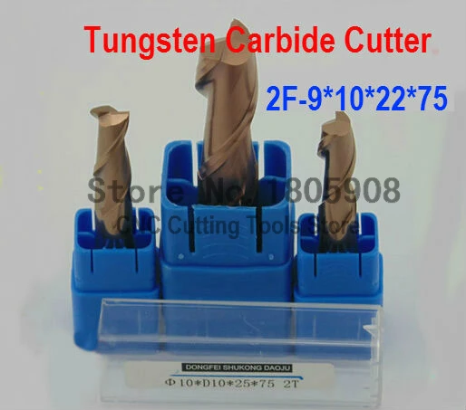 

HRC60 2F-9*10*22*75 cnc cutter tool tungsten alloy milling cutter