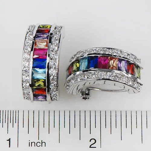 Женские серьги из серебра с цирконом в виде морганита | Украшения и аксессуары