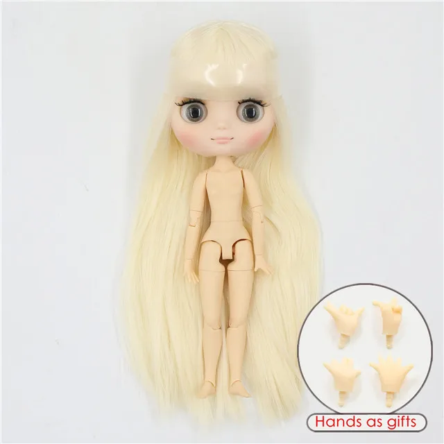 Фабрика blyth middie кукла 1/8 матовое лицо суставное тело короткие/длинные волосы кудрявые/прямые волосы, специальное предложение голый middie кукла 20 см - Цвет: f-matte face