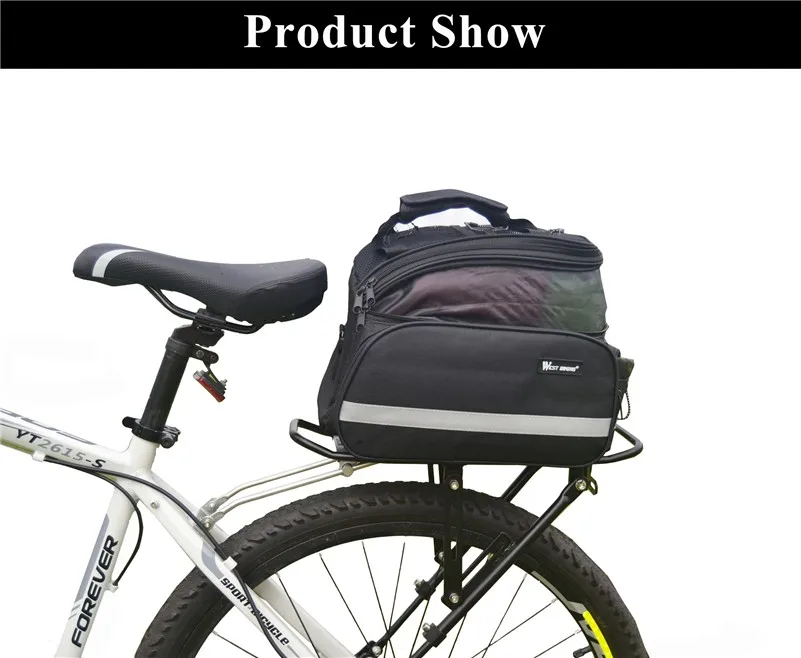 WEST BIKING 25 кг Емкость загрузки велосипед задняя стойка рюкзак Сиденье Хвост Перевозчик багажник Паньер сумка велосипед стойка с посылка