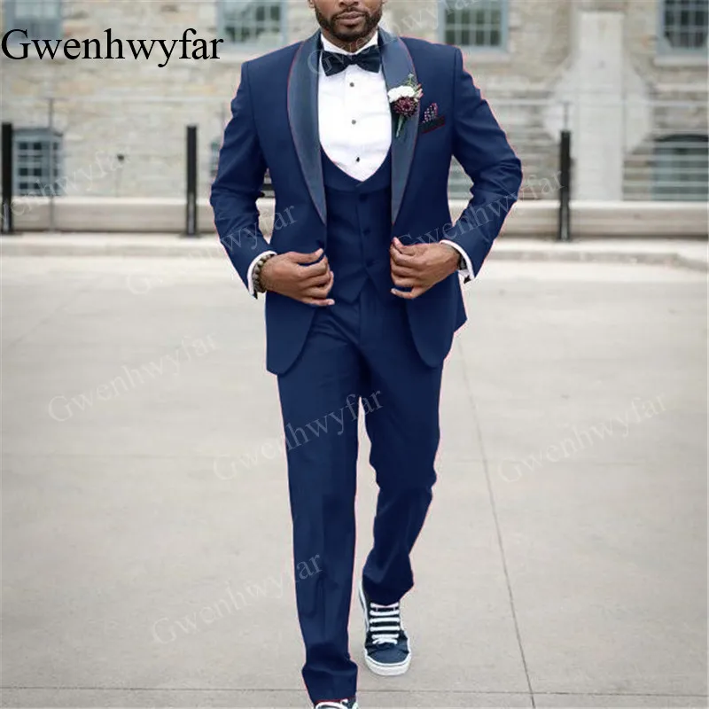 16-Navy blue Gwenhwyfar темные смокинги Красный Вечерние партии смокинг куртка наборы для ухода за кожей свадебные костюмы для мужчин индивидуальный заказ - Цвет: 16-Navy blue