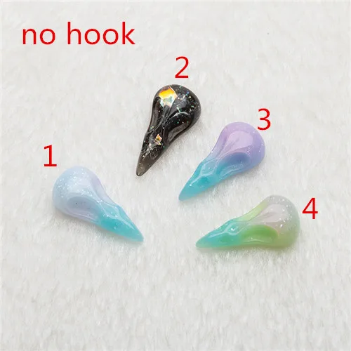 no hook 30 шт. 24,5 мм* 12 мм милые многоцветные с плоской задней стороны смолы Череп Подвески идеально подходят для подвески, серьги diy Брелки - Окраска металла: no hook