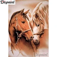 dispaint full squareround drill 5d diy diamond painting animal horse embroidery cross stitch 3d home decor a10463