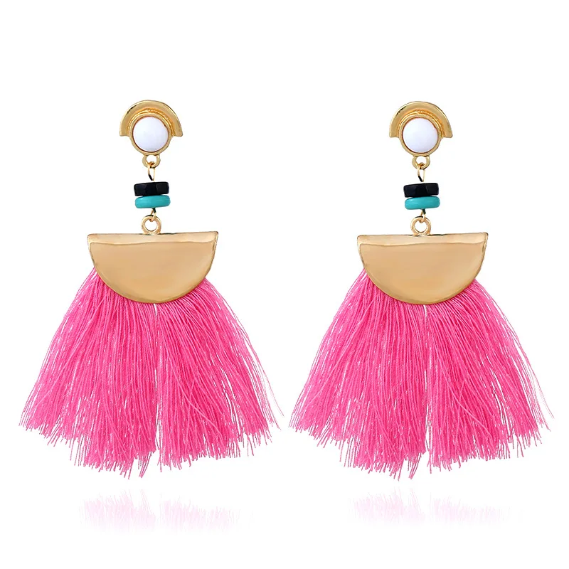 Богемные висячие серьги с кисточками длинные для женщин Висячие Модные