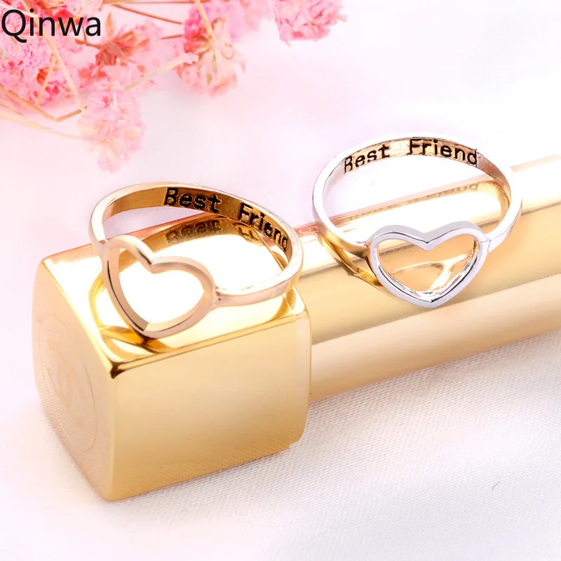 2019 сердце с надписью Best Friend кольцо модное обетование ювелирные изделия Женское