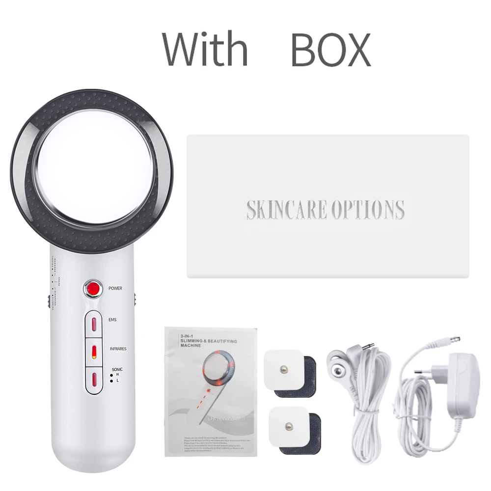 US plug simple box EMS массажер для похудения ультразвуковая кавитация инфракрасный массажер для похудения уход за кожей VIP дропшиппинг - Цвет: US plug simple box