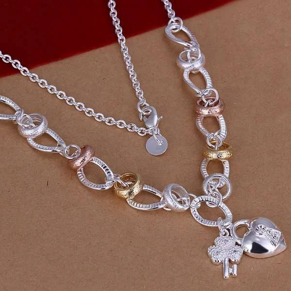 Ожерелье из серебра 925 пробы для мужчин и женщин SN212|pendant 1|pendant connectorpendant pushbutton |