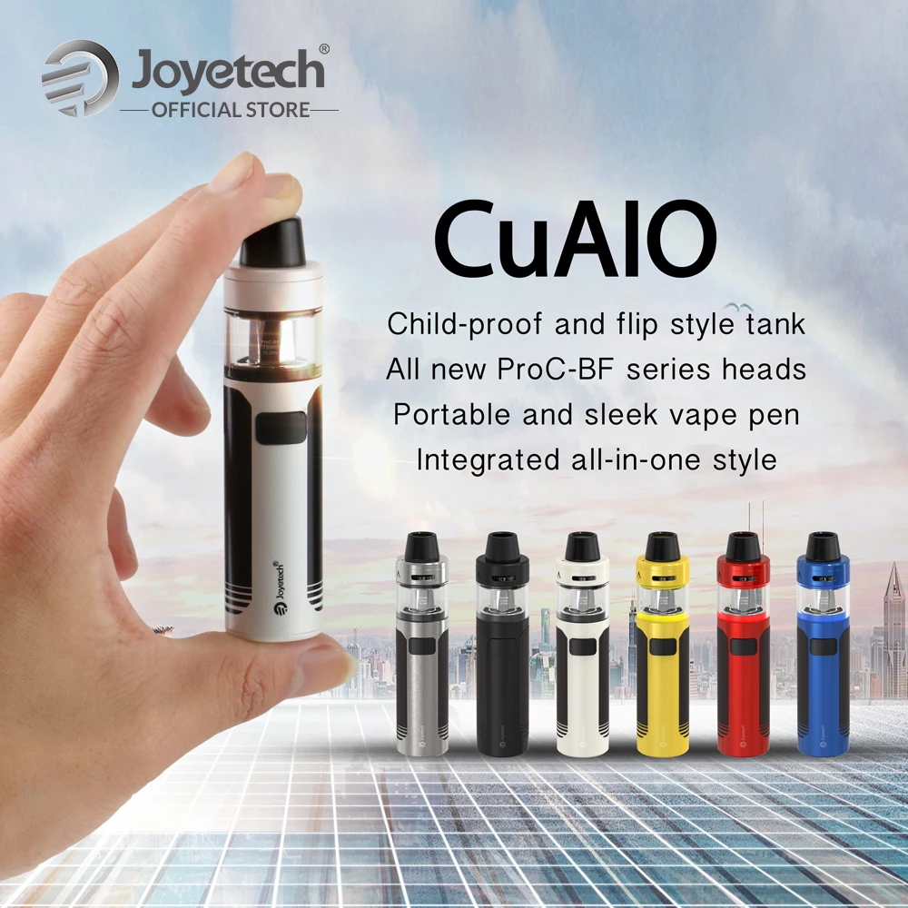 

USA/France Warehouse Original Joyetech CuAIO D22 Kit With 1500mAh Built-in Batter 2ml/3.5ml Capacity ProC-BF/ProC-BFL ECigarette
