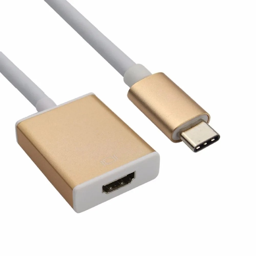 USB 3 1 Type-C к HDMI адаптер высокоскоростной конвертер 4K для Apple Новый Macbook ChromeBook Pixel Gold |