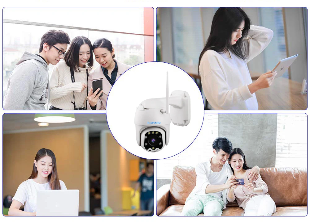 Wi-Fi беспроводная камера 1080P 2MP 5X оптический зум PTZ скоростная купольная IP камера IR двухсторонняя аудио H.265X охранное наблюдение на открытом воздухе