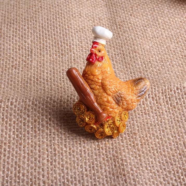 Домашний декор на заказ 3D курица животное смола магнит холодильник милый стиль |