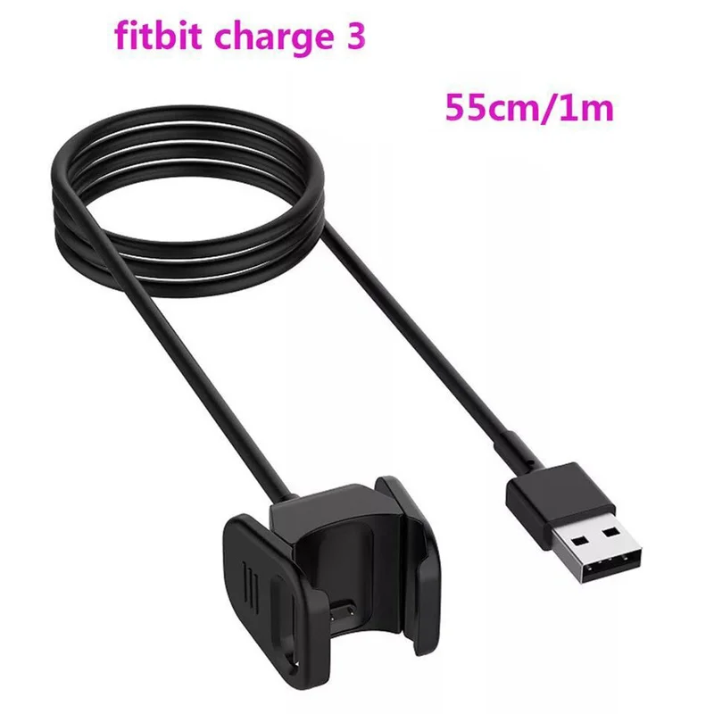 55/100 см подходит для браслета Fitbit Charge 3 кабель быстрой зарядки с защитой от чипа
