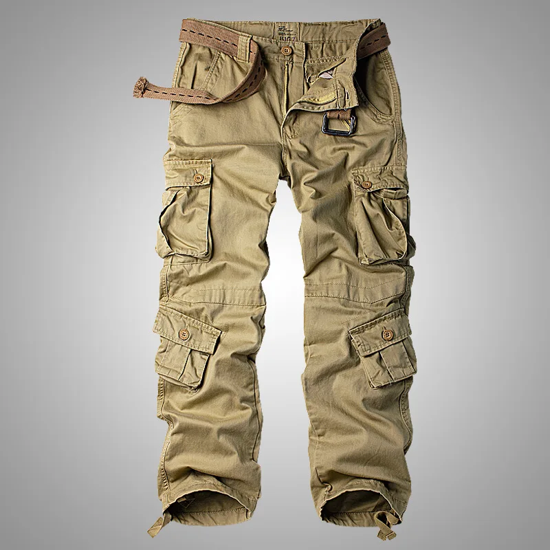 8 Pockets Military Red Black Cargo Pants Men Cotton Trousers Baggy Camouflage Tactical Pants Men Casual  Big Size 38 44 overalls