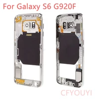 original for samsung galaxy s6 g920 g920f mid middle frame bezel housing plate with parts with camera lens