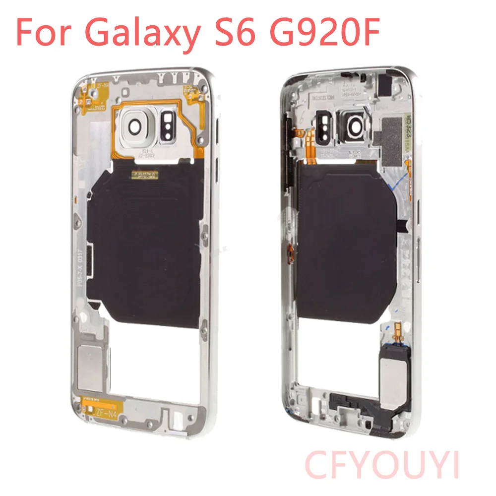 Оригинальный корпус для Samsung Galaxy S6 G920 G920F со средней рамкой пластина с деталями и