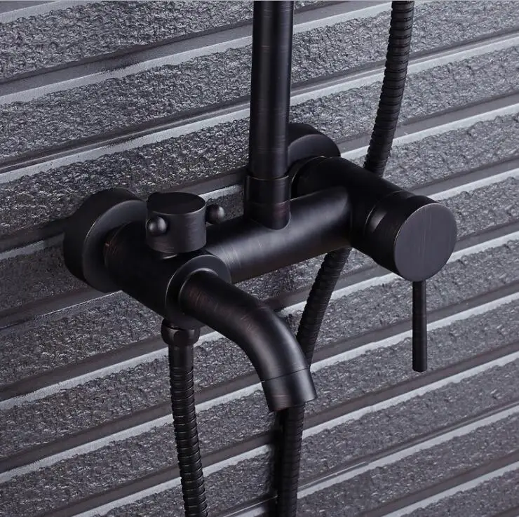 bathroom shower sets wall mount bath faucet with slide bar exposed tap handshower H9676 | Обустройство дома