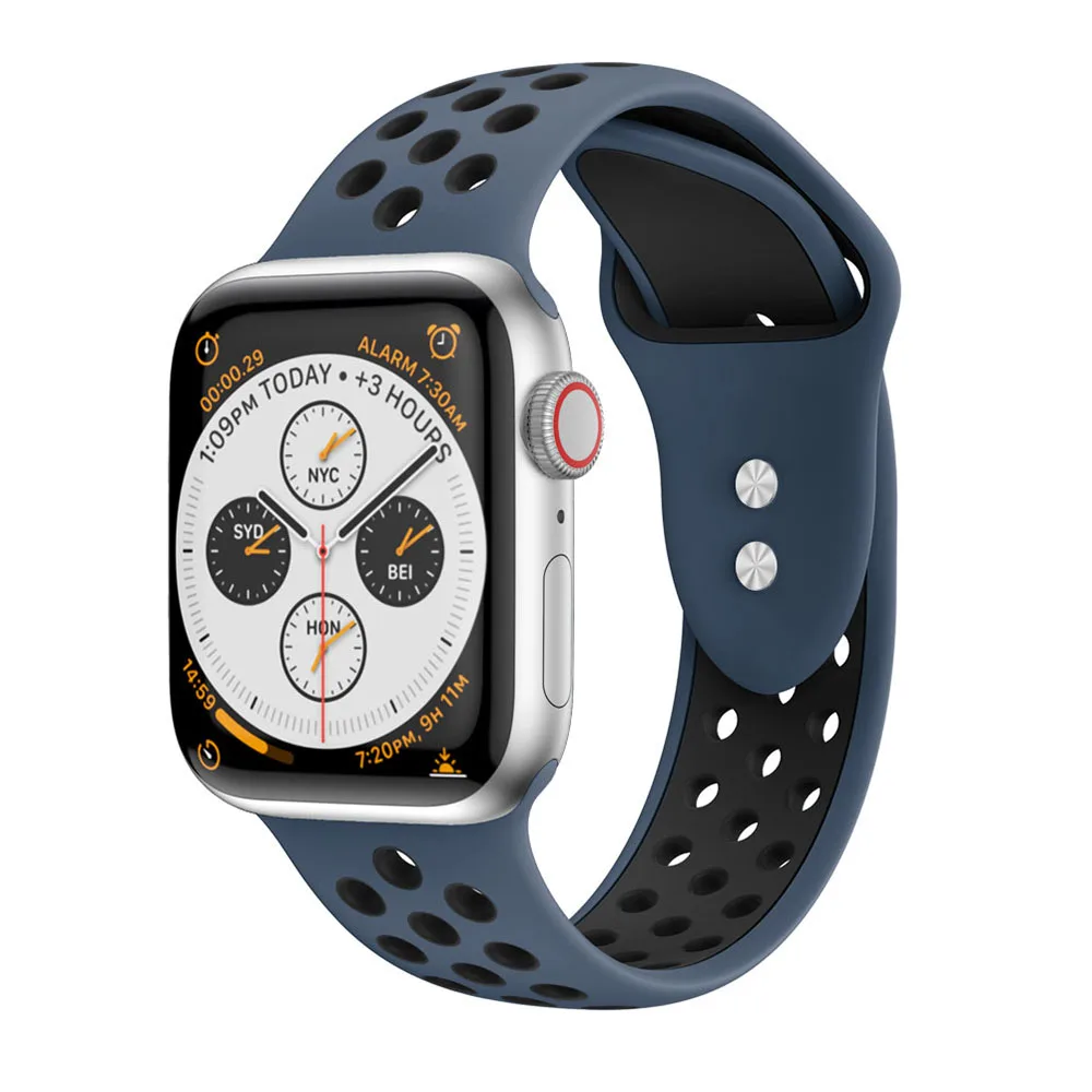 Ремешок correa для apple watch 1/3/5 42 мм 38 адаптер iwatch 4 40/44 браслет спортивный силикон |