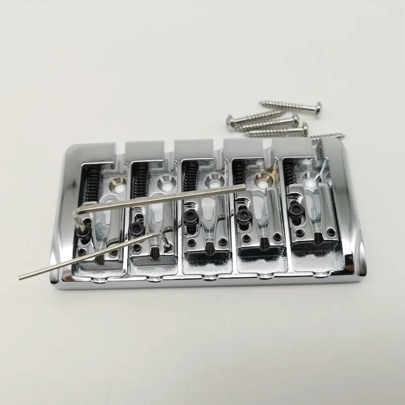 5 струн Bass Bridge Sung утолщение Регулируемый гитарный мост высокое качество|Детали и