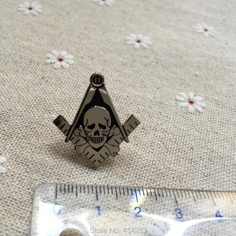 Masonic нагрудные броши значки для каменной кладки череп и скрещенные кости