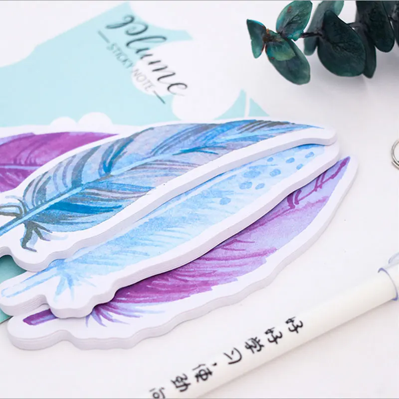 1X Симпатичные креативные перья планировщик на неделю Липкие заметки блокнот для