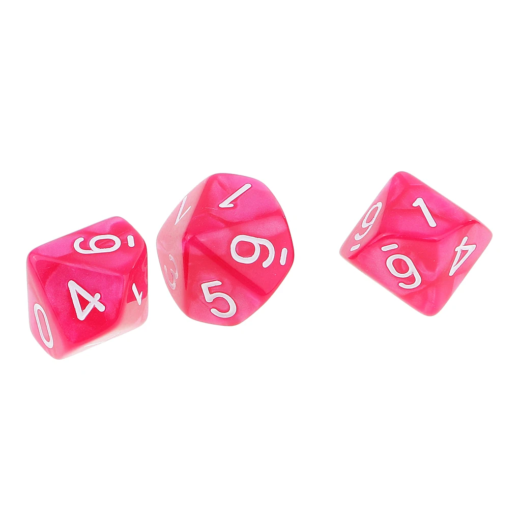 Новые 10 шт 20 сторонних акриловых игральных костей D20 многогранные игральные кости для подземелий драконов настольные игры Зеленый Фиолетовый Кемпинг Туризм Путешествия игральные кости