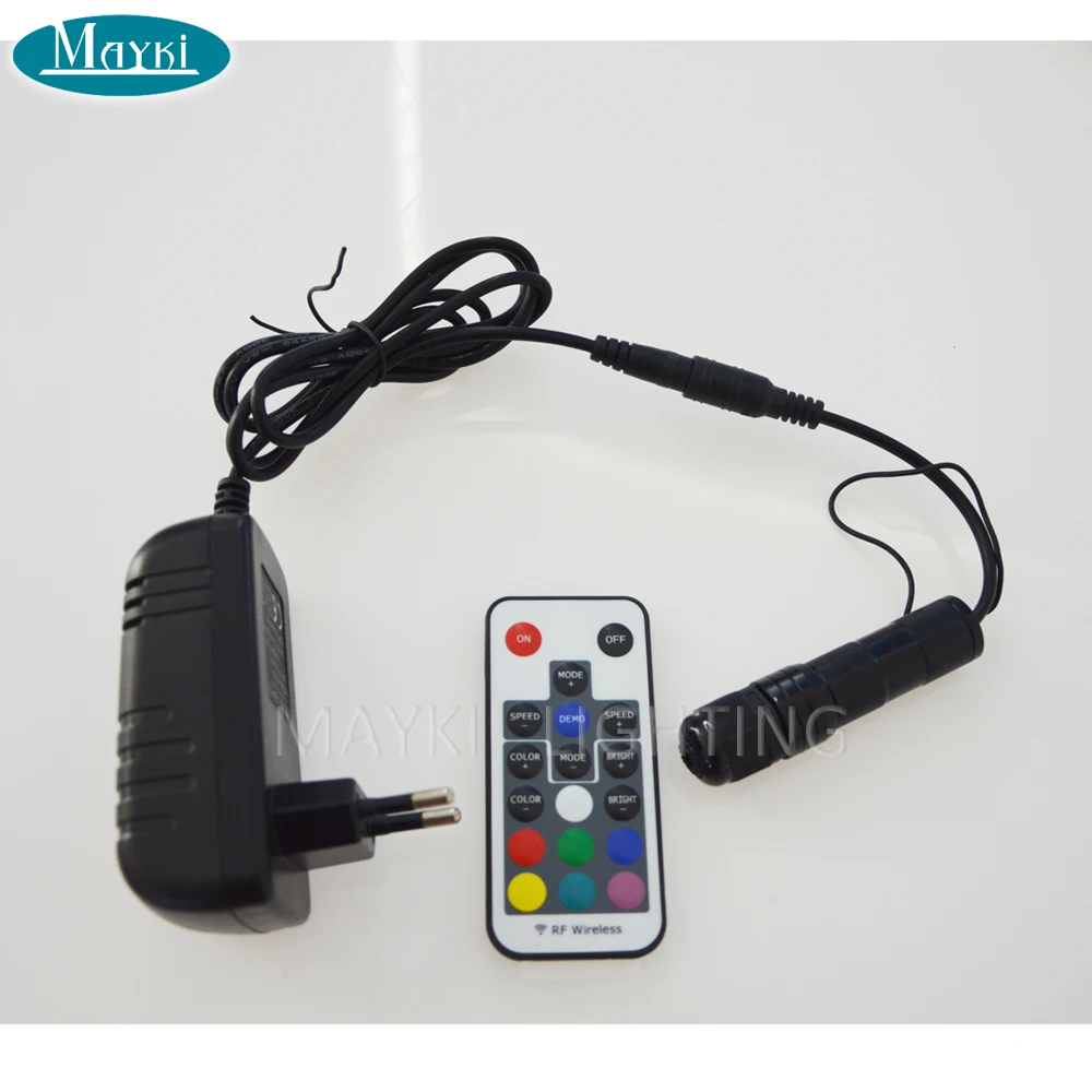 Maykit мини волоконно-оптический осветитель 1,5 Вт RGB изменение цвета и 1 м-5 м 3,0 мм боковое свечение волокна для освещения по периметру автомобиля