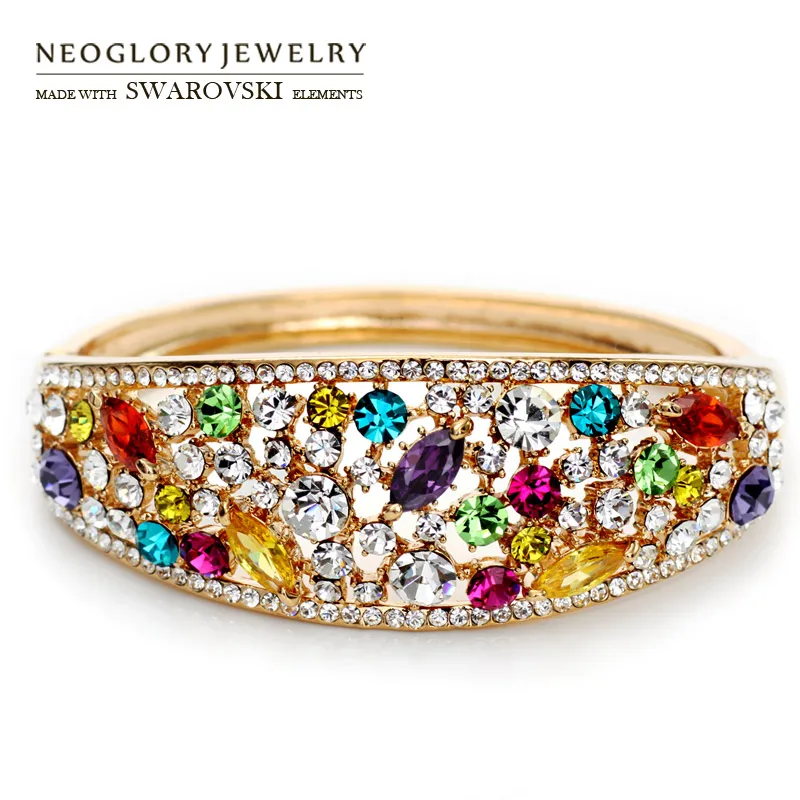 Neoglory Австрия Стразы и циркон браслет Модный Роскошный Винтажный стиль ювелирные
