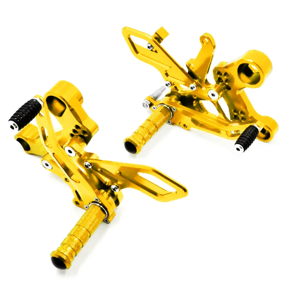 Для Yamaha MT09 MT 09 ФЗ 09 FZ09 2013- мотоцикл ЧПУ Алюминий Регулируемый Гоночные Rearset подножек - Цвет: Gold Rearset