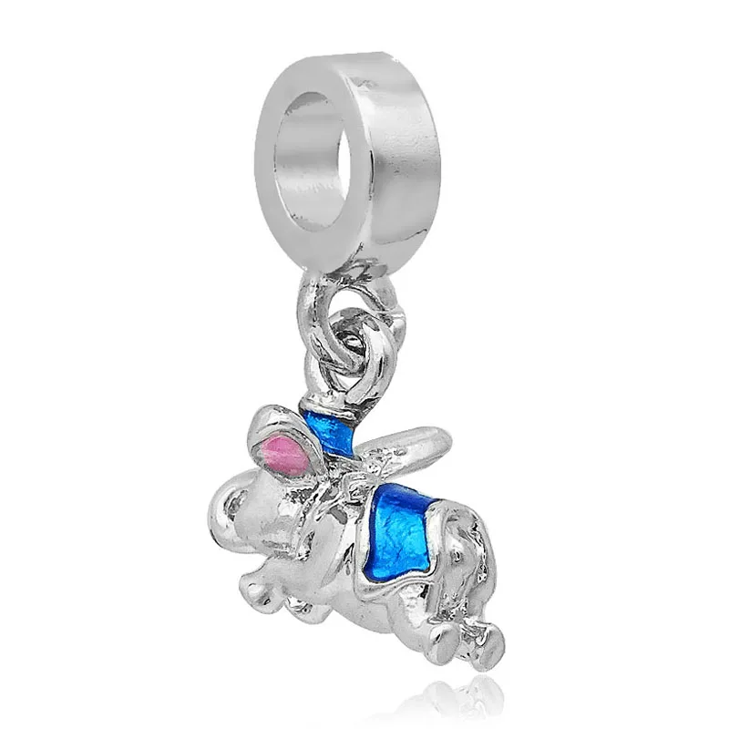 blue dumbo Популярные изысканные европейские бусины Сделай Сам прекрасный зеленый Тинкербелл талисманы подходят к оригиналу Пандора браслеты драгоценные подарки - Цвет: blue dumbo