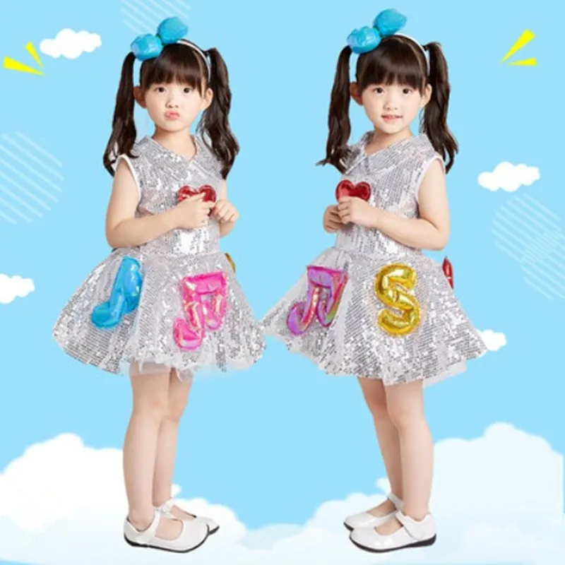

musical note costumes for children lovely dance costumes for kids kindergarten performance clothing paillette dance dress
