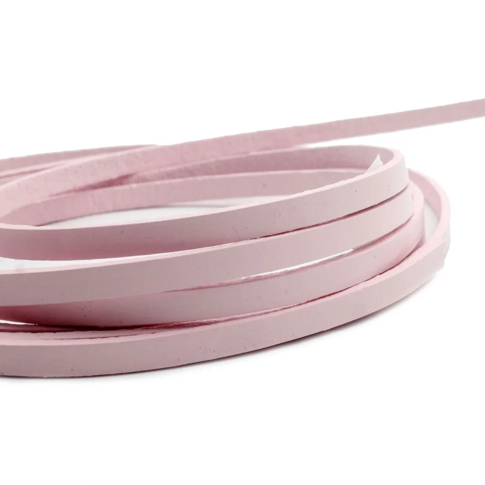 Шнур из натуральной кожи с розовым покрытием для браслетов ожерелий украшений 1