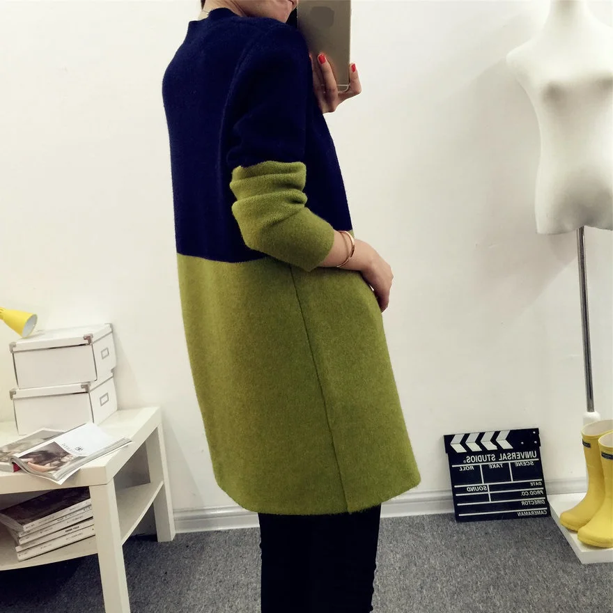 Новинка 2018 женский свитер кардиган Женская куртка пальто модный длинный рукав